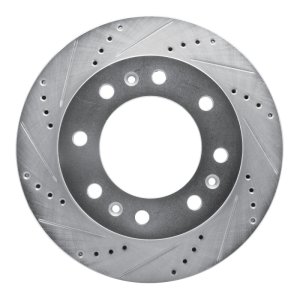 Cadillac DTS Brake Rotor (1) - Front Left - R1 Concepts - Drilled & Slotted - Silver - `06-`11 Cadillac DTS Brake Rotor (1) - Front Left - R1 Concepts - Drilled & Slotted - Silver - `06-`11